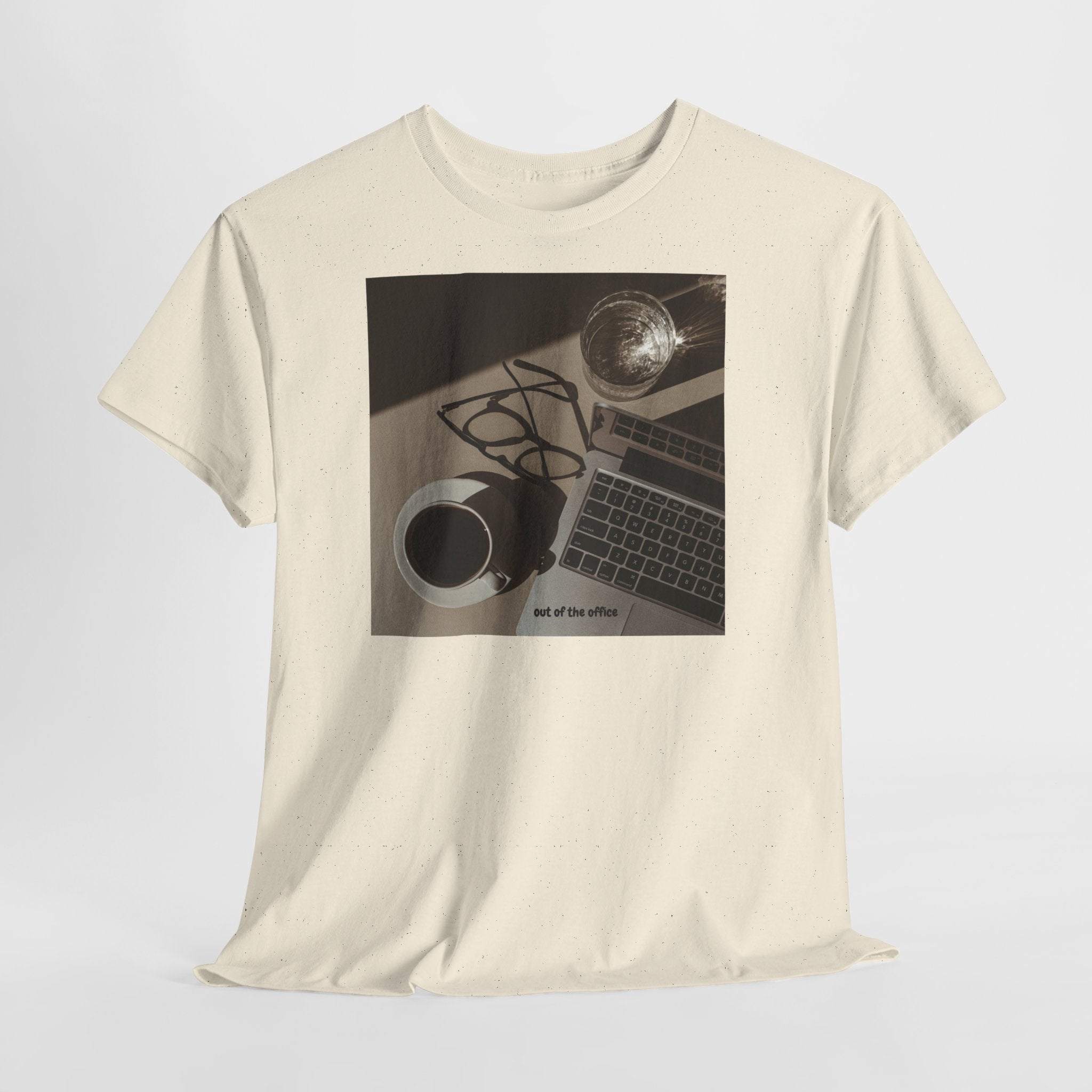 Coffee & Laptop T-Shirt - Heat Mess