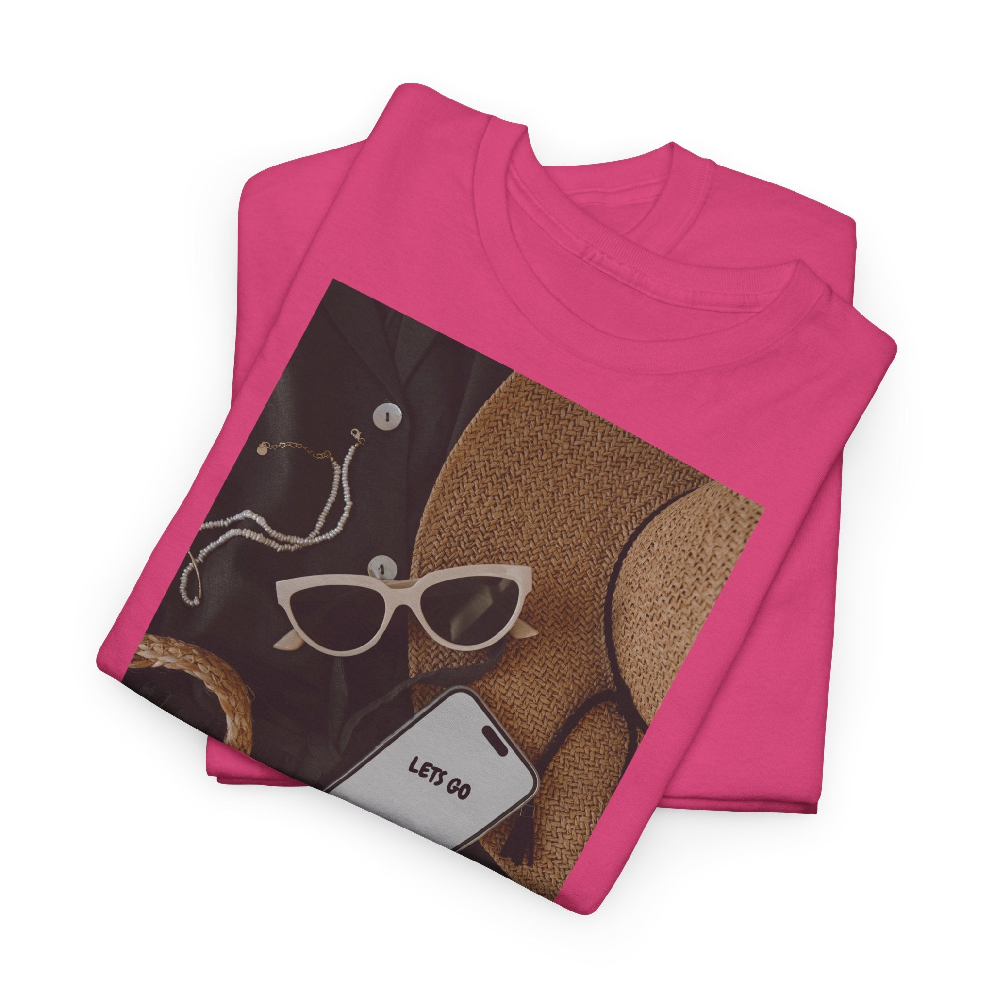 Vacation Essentials T‑Shirt 'Let's Go' - Heat Mess
