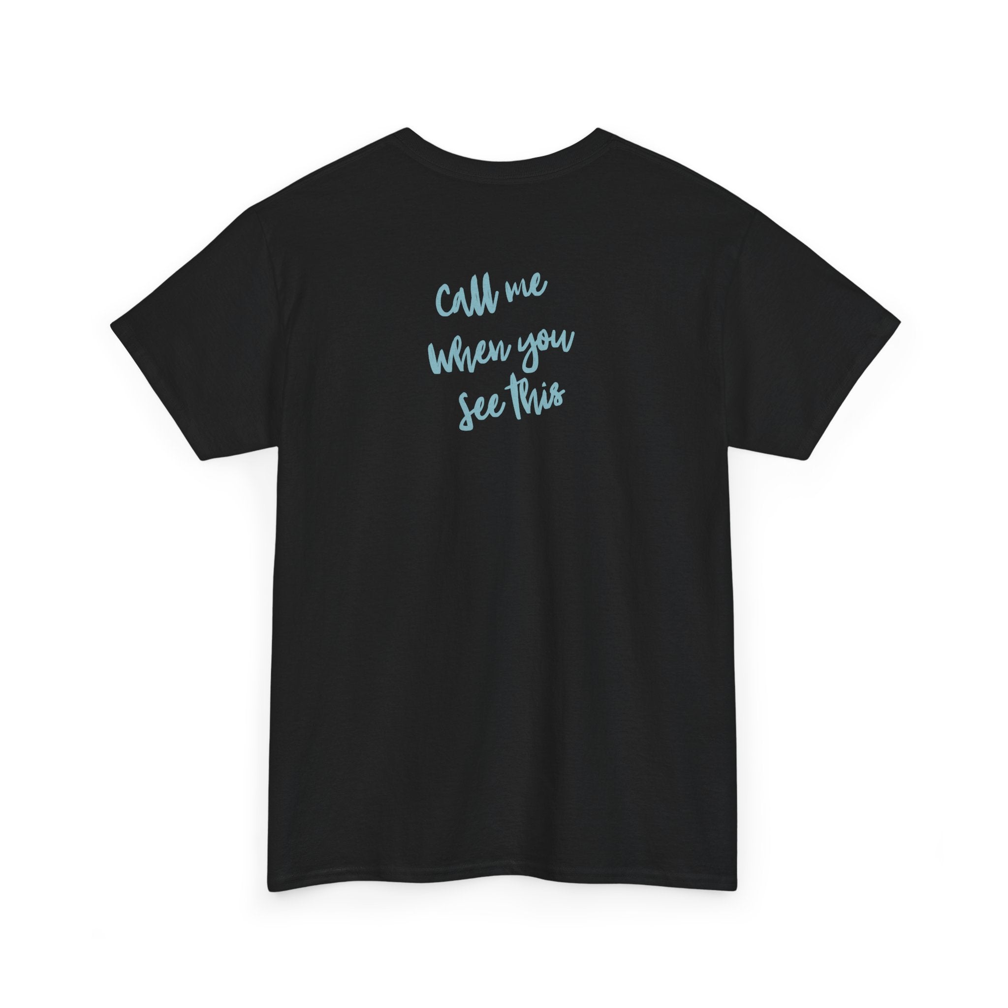 T-shirt — T-shirt décontracté avec impression minimaliste au dos « Call Me When You See This »