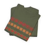 Geometric Floral Stripe T-SHIRT - Heat Mess