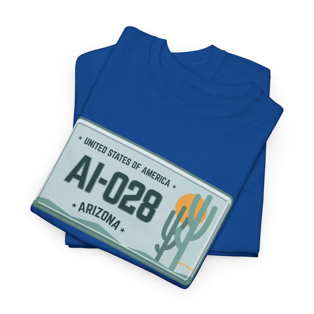Arizona License Plate T‑Shirt - Heat Mess
