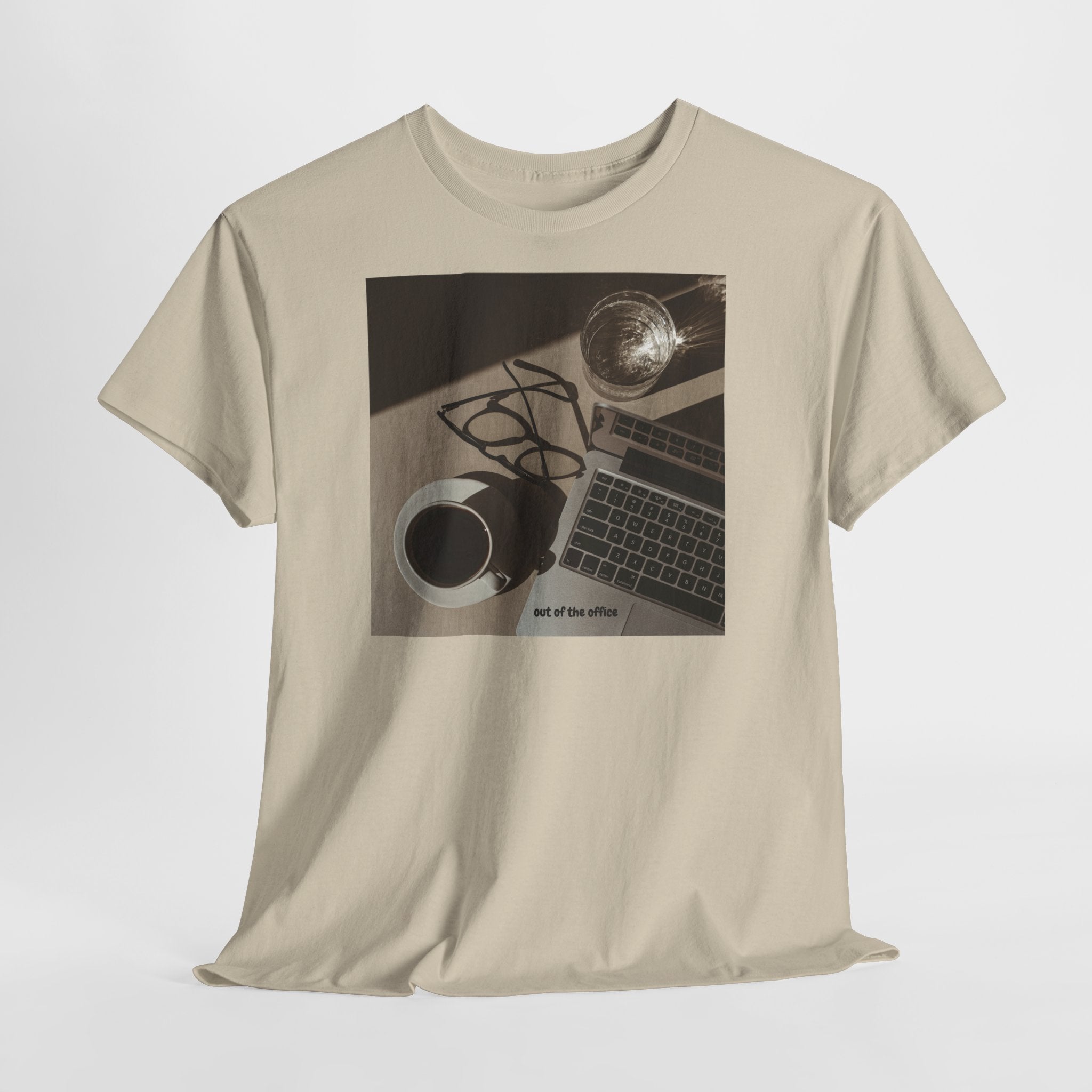 Coffee & Laptop T-Shirt - Heat Mess