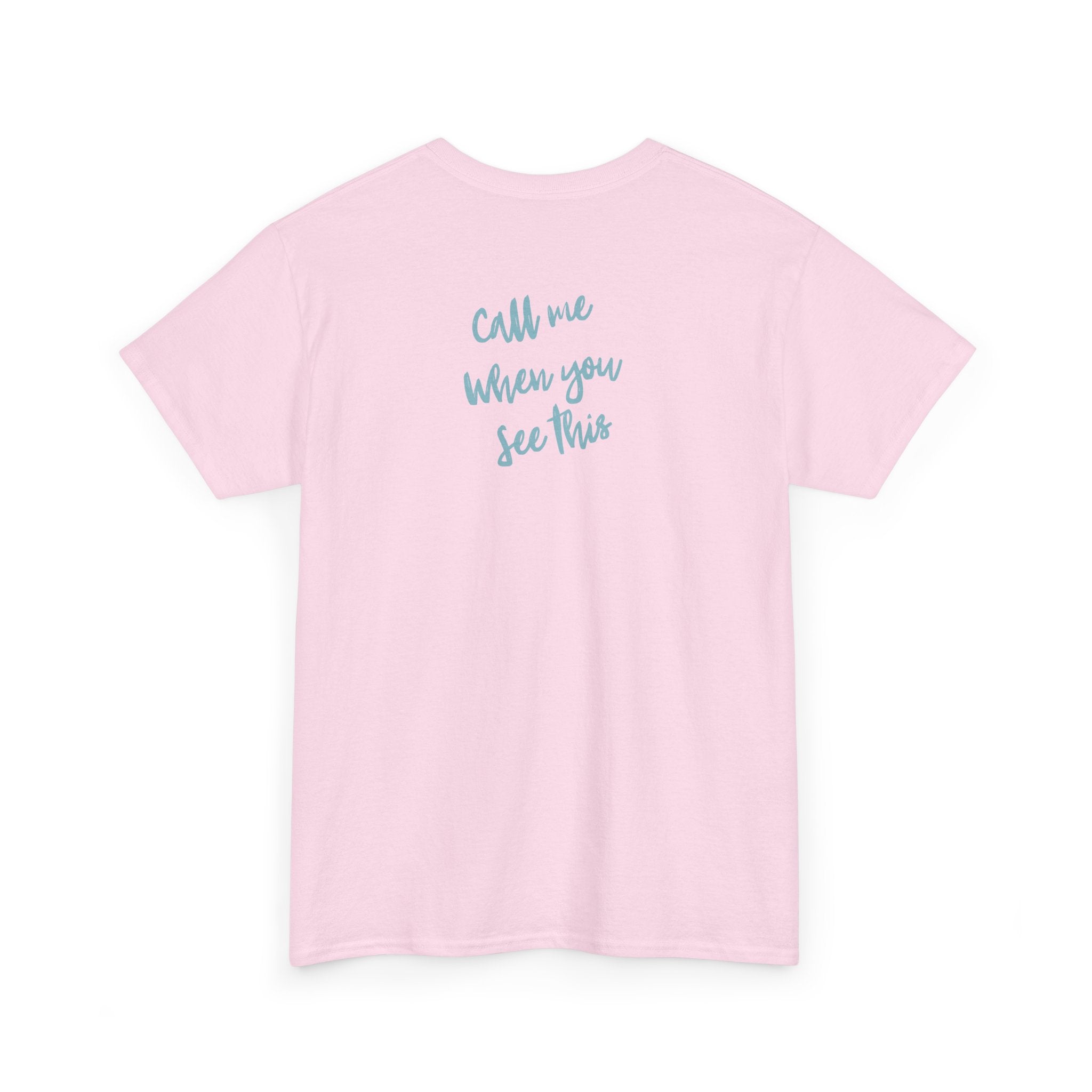 T-shirt — T-shirt décontracté avec impression minimaliste au dos « Call Me When You See This »