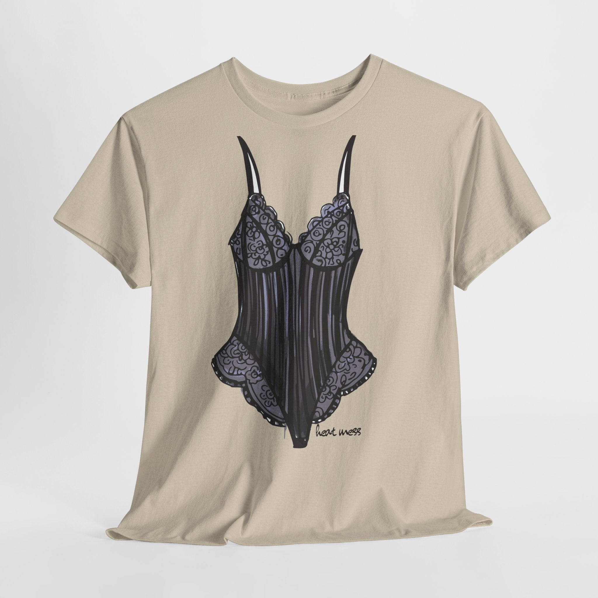 Lace Bodysuit Lingerie T-Shirt - Heat Mess
