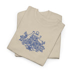 Scenic Cottage Blue Toile T-Shirt - Heat Mess