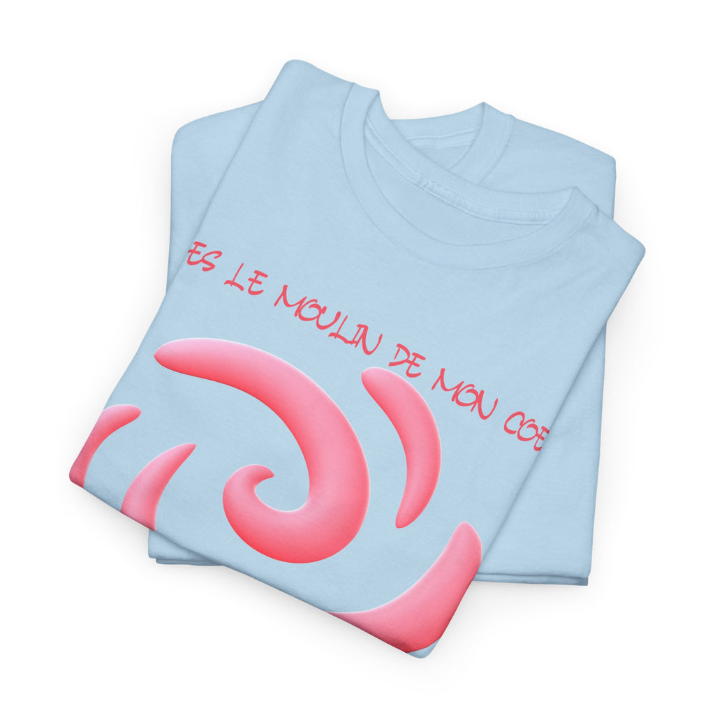 Spiral Heart "Tu es le Moulin de mon Coeur" T‑Shirt - Heat Mess