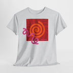 Orange & Pink Abstract Design T-Shirt - Heat Mess