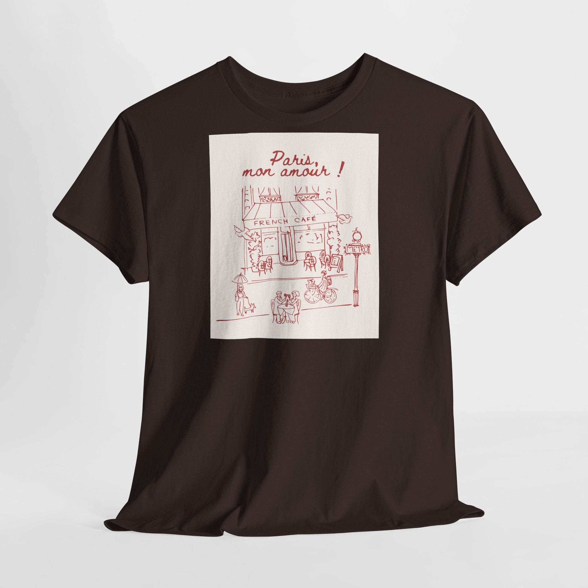 Paris Mon Amour Café T-Shirt - Heat Mess