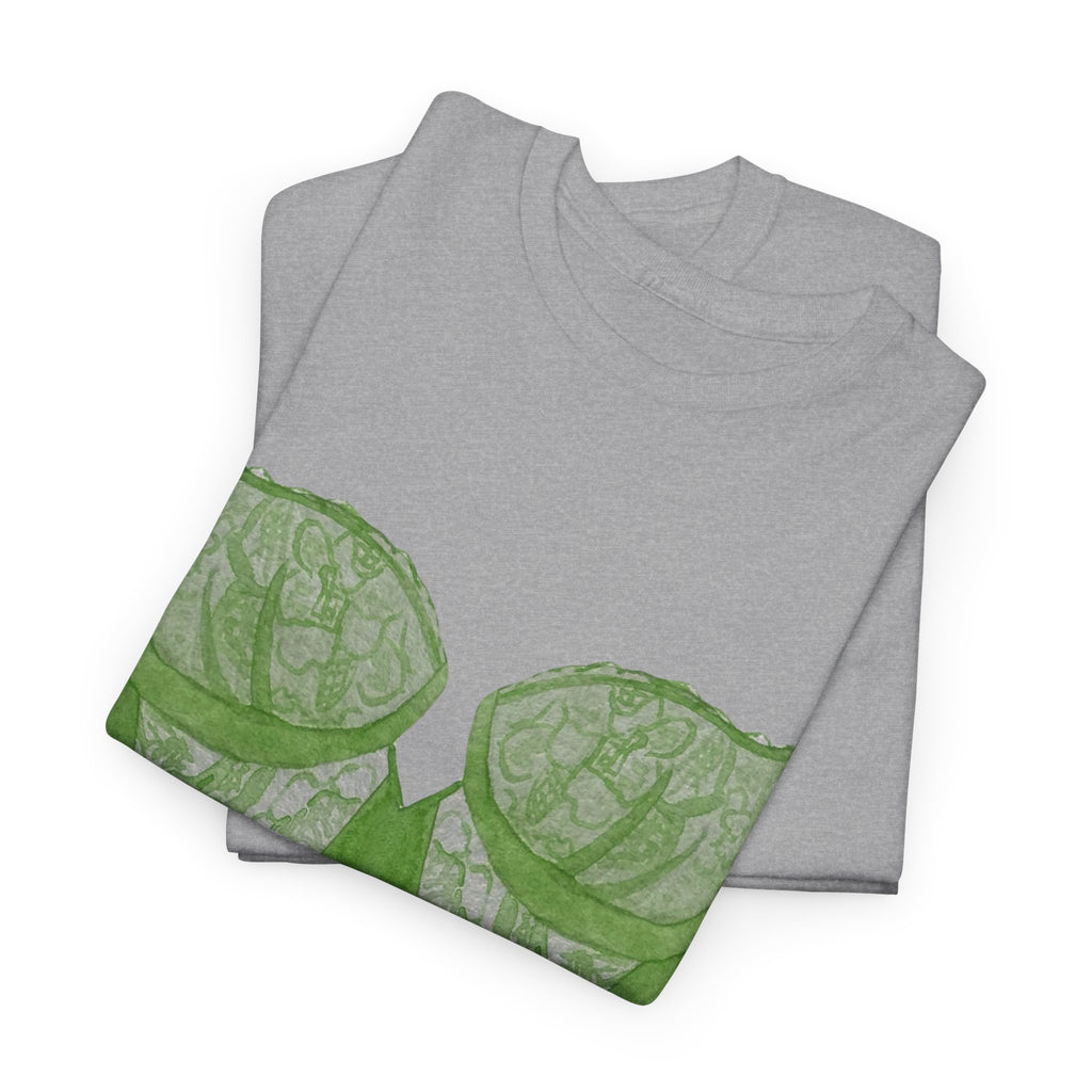 Green Lace Bralette T-Shirt - Heat Mess