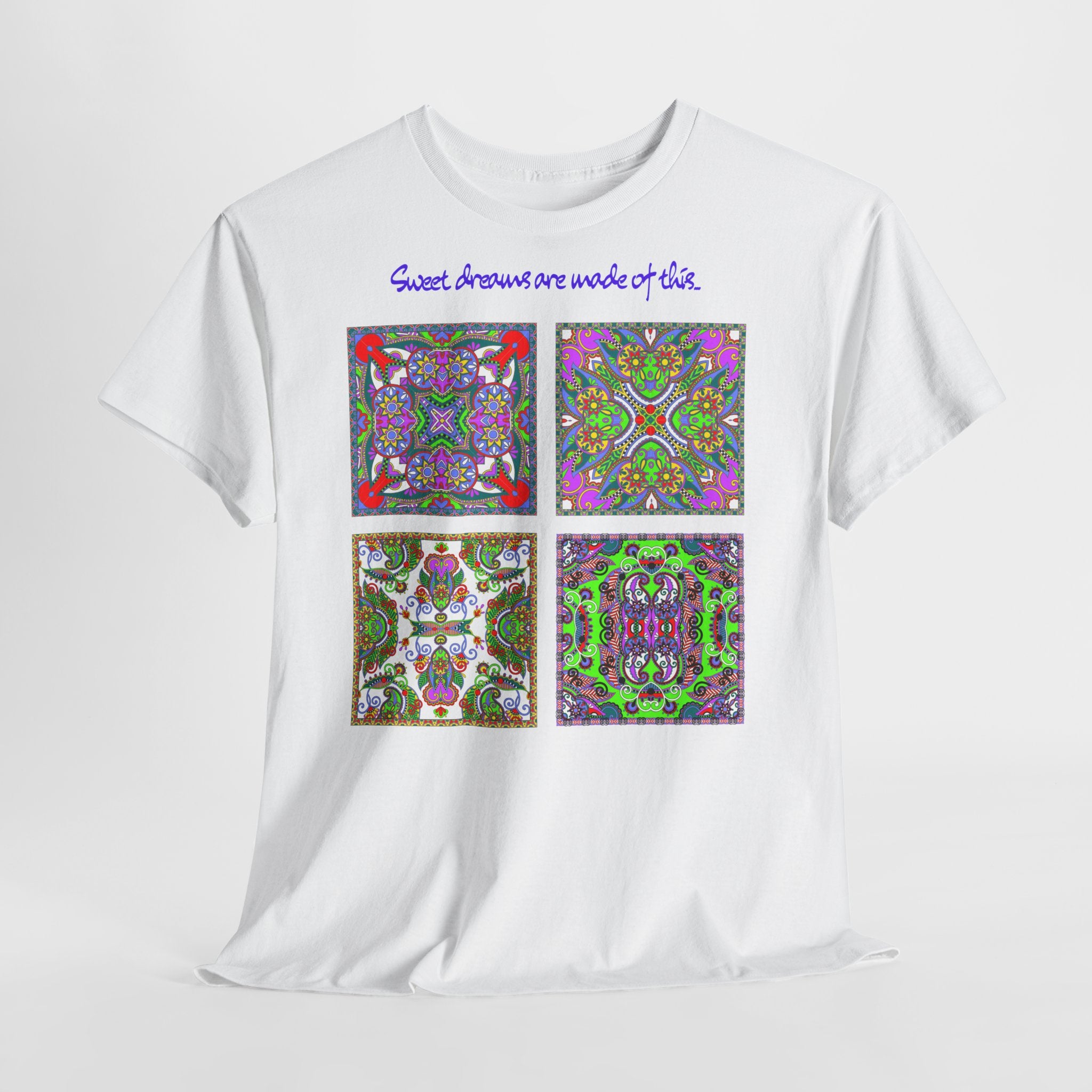 Patchwork "Sweet dreams are made of this" T-Shirt - Heat Mess
