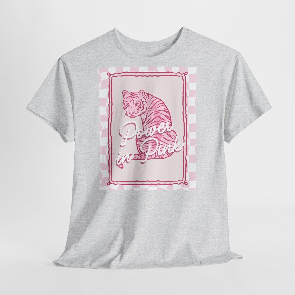 Tiger Power In Pink T-Shirt - Heat Mess