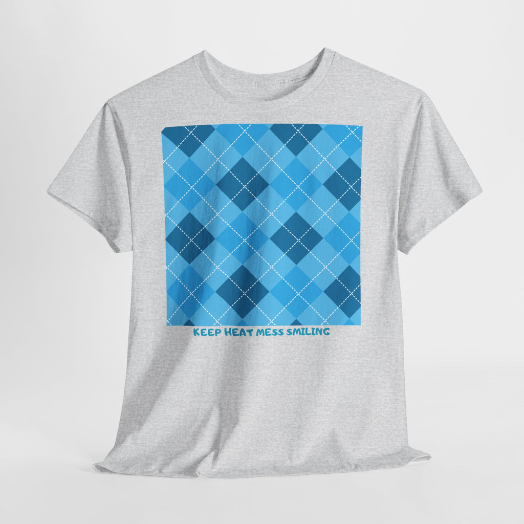 Blue "Keep Heart, Keep Smiling" T-Shirt - Heat Mess