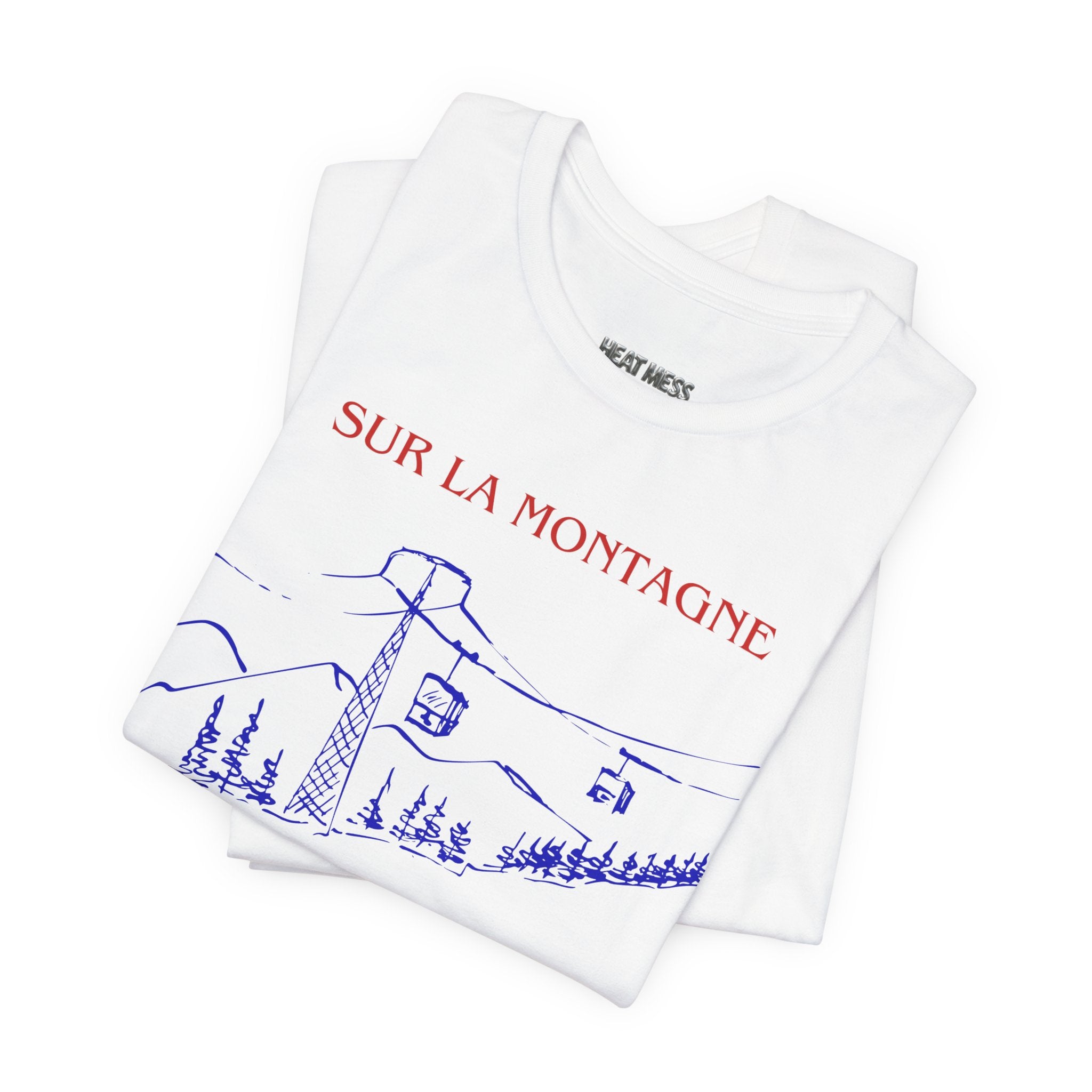 Mountain Ski Lift Tee — “Sur La Montagne” - Heat Mess