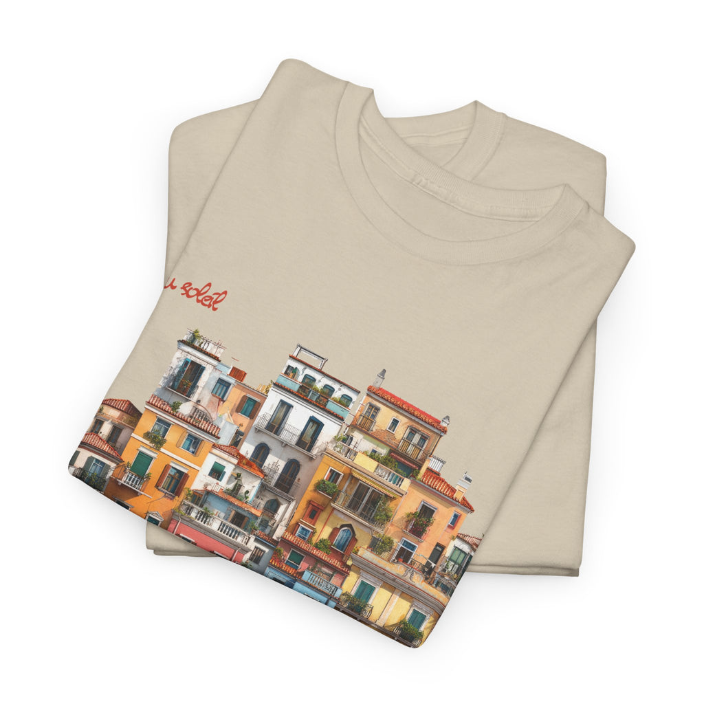 Italian Coastal Buildings T-Shirt - Heat Mess
