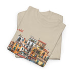 Italian Coastal Buildings T-Shirt - Heat Mess
