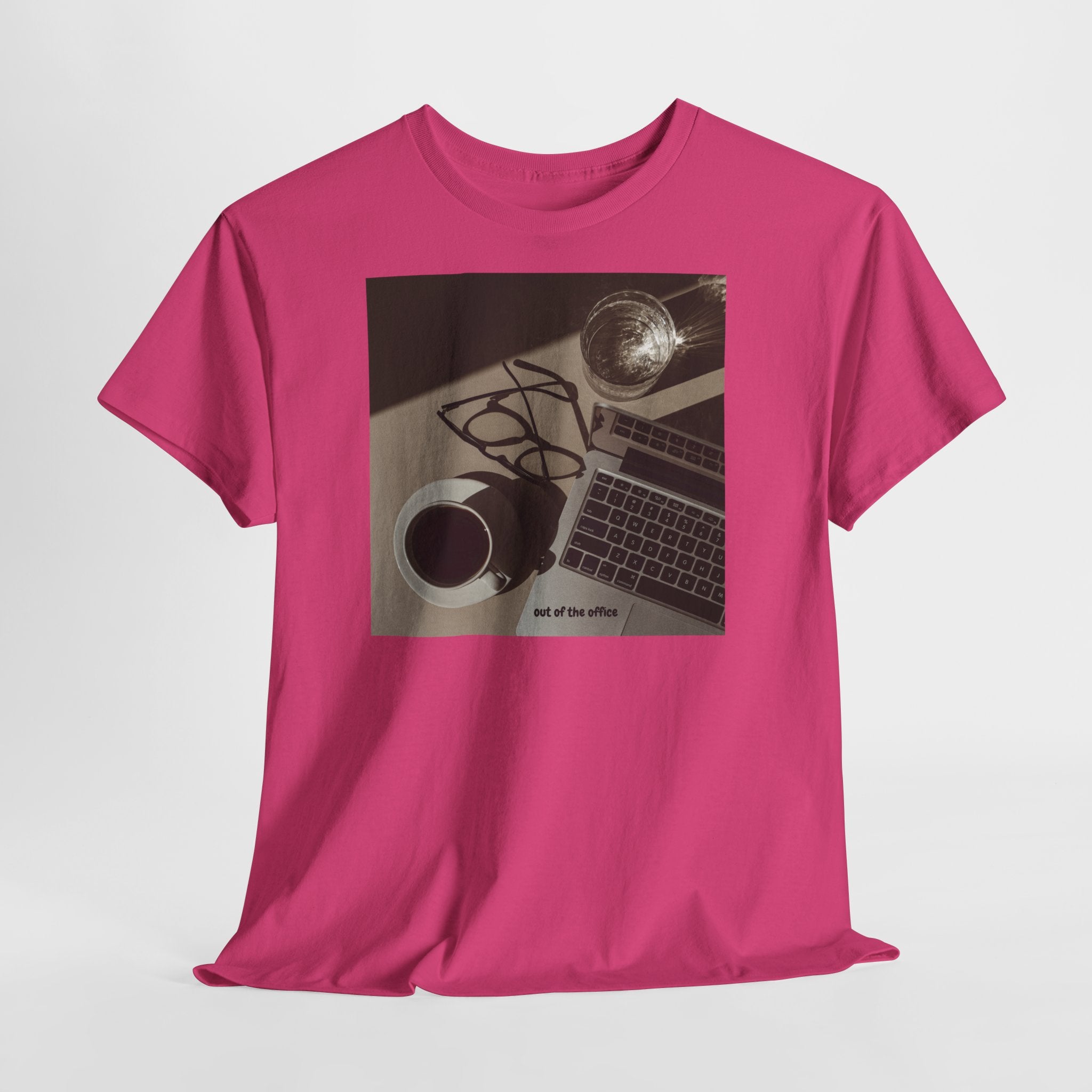 Coffee & Laptop T-Shirt - Heat Mess