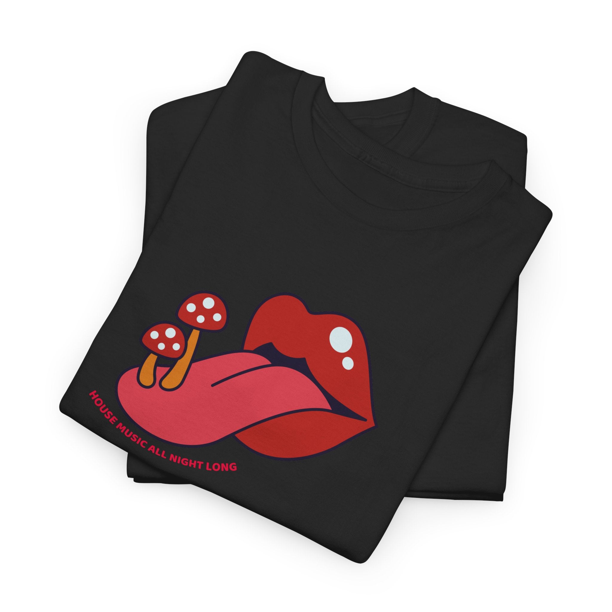 Red Lips & Mushroom Tongue T-Shirt