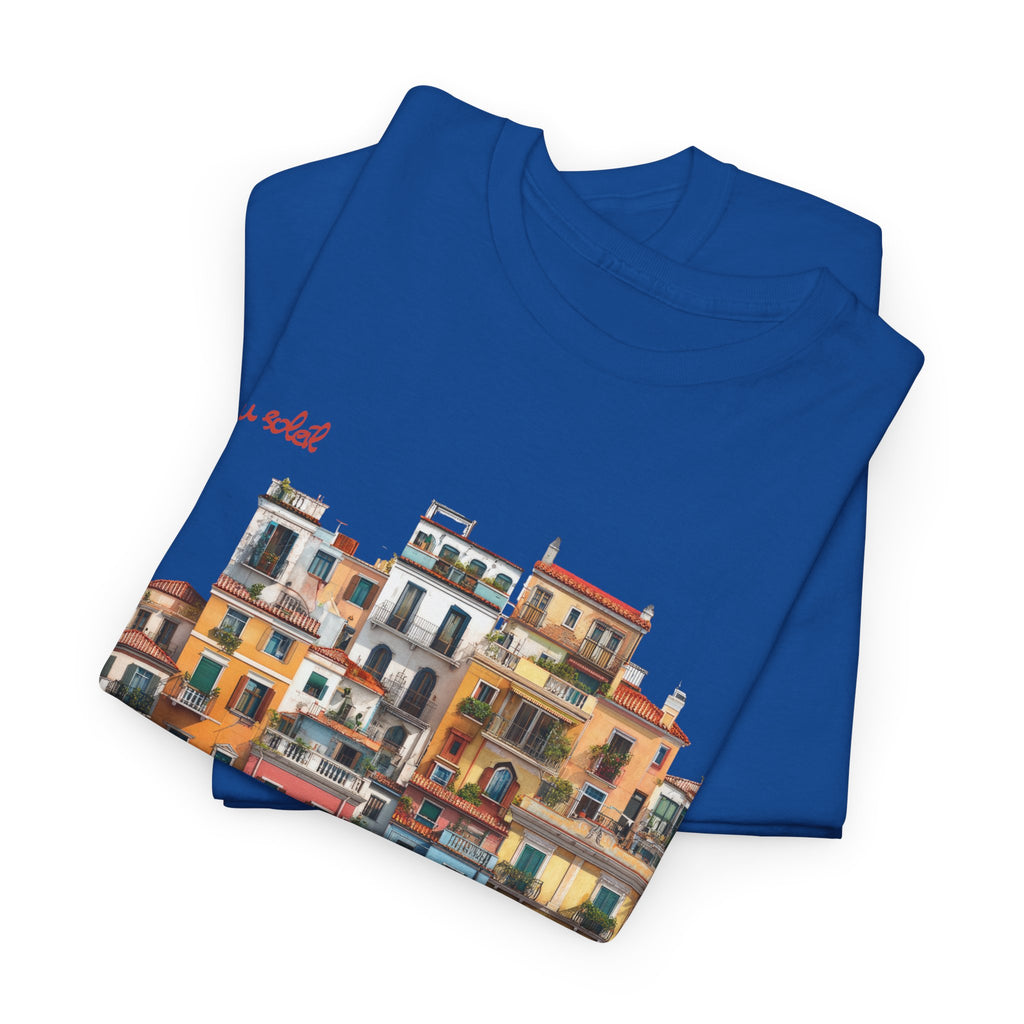 Italian Coastal Buildings T-Shirt - Heat Mess