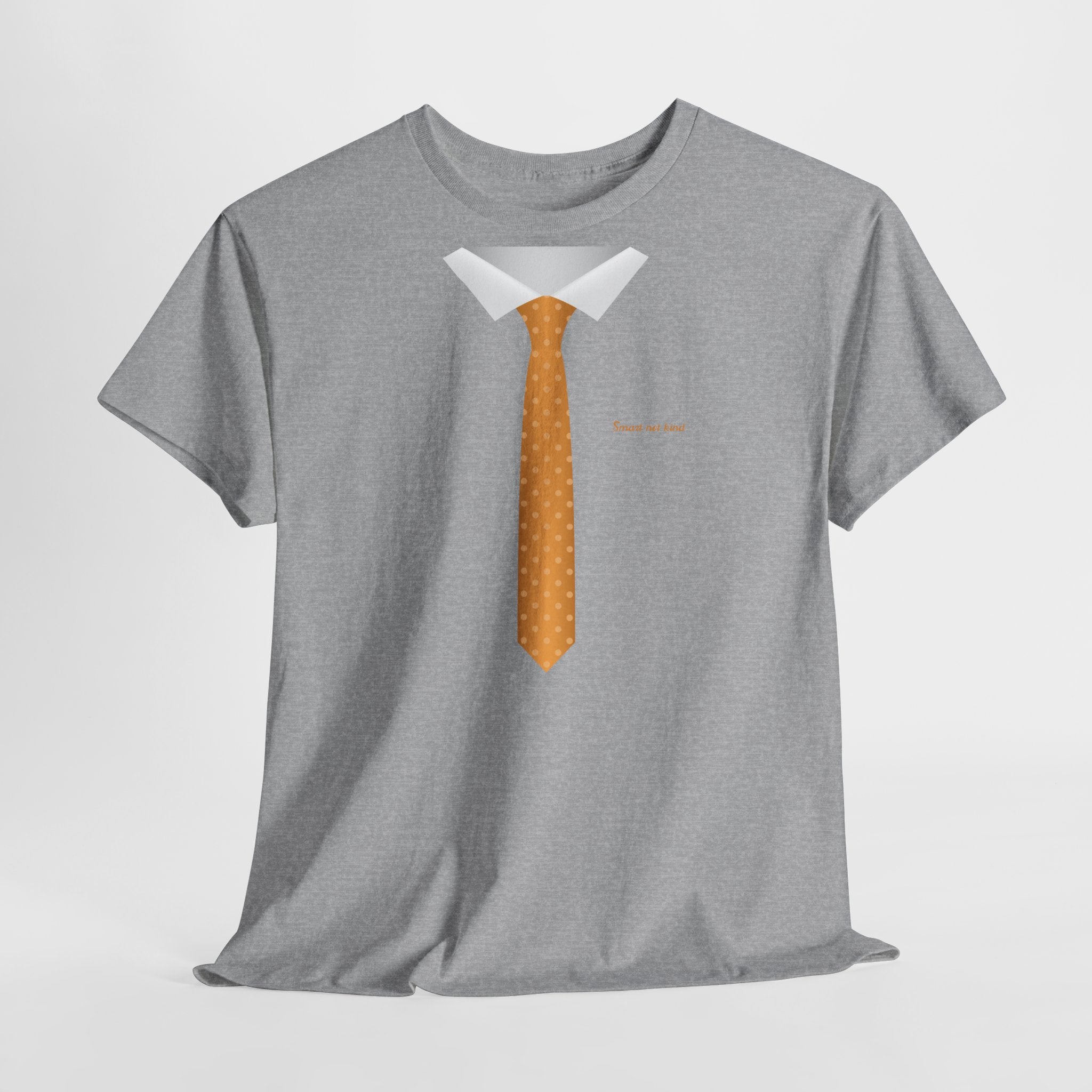Orange Necktie & Collar Design T-Shirt - Heat Mess