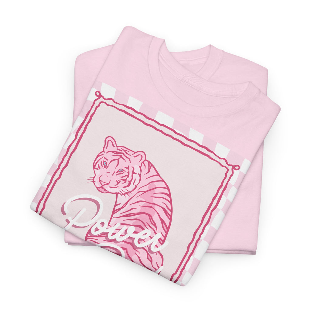 Tiger Power In Pink T-Shirt - Heat Mess