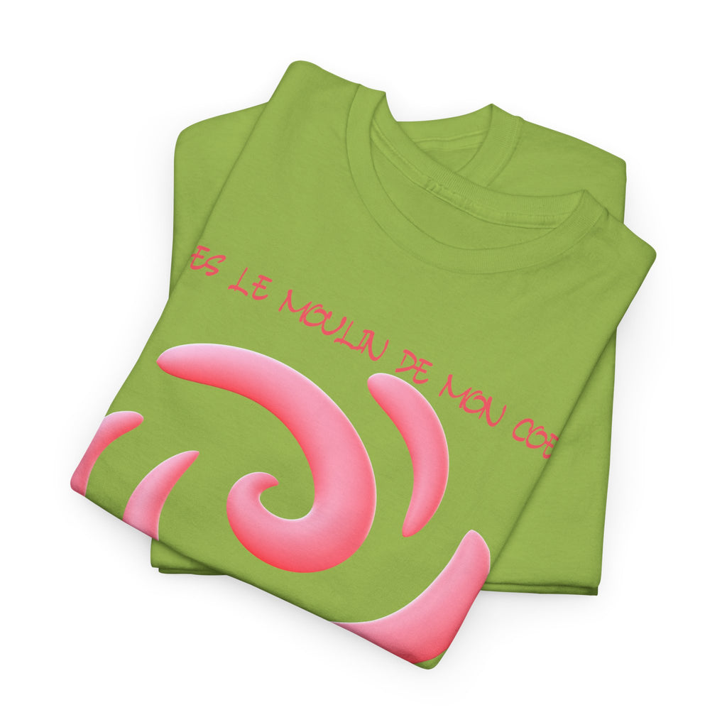 Spiral Heart "Tu es le Moulin de mon Coeur" T‑Shirt - Heat Mess