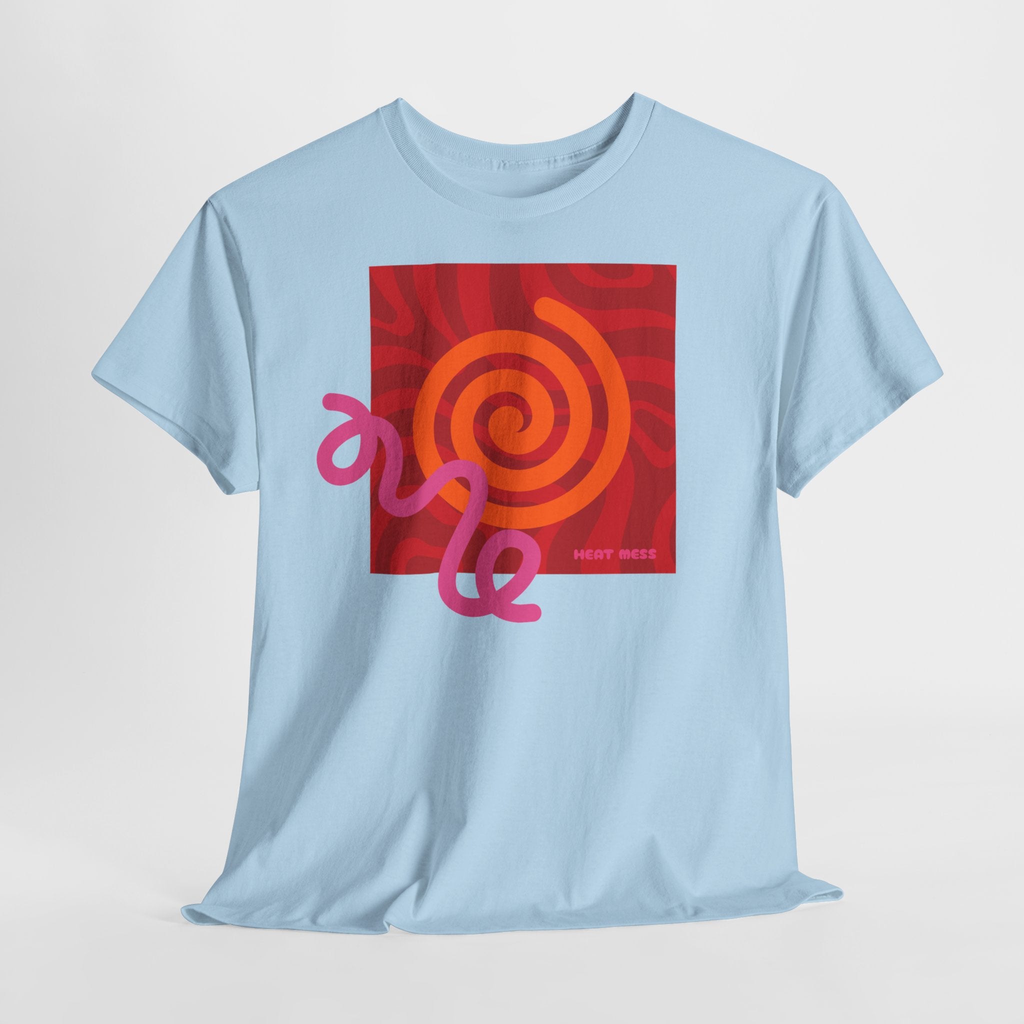 Orange & Pink Abstract Design T-Shirt - Heat Mess