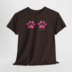 Cute Pink Cat Paw T-Shirt - Heat Mess