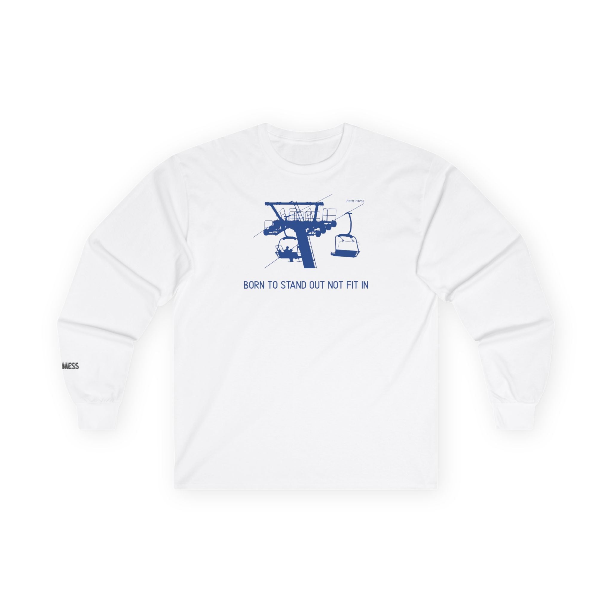 Long Sleeve 'Born to Stand Out' Ski T-Shirt - Heat Mess