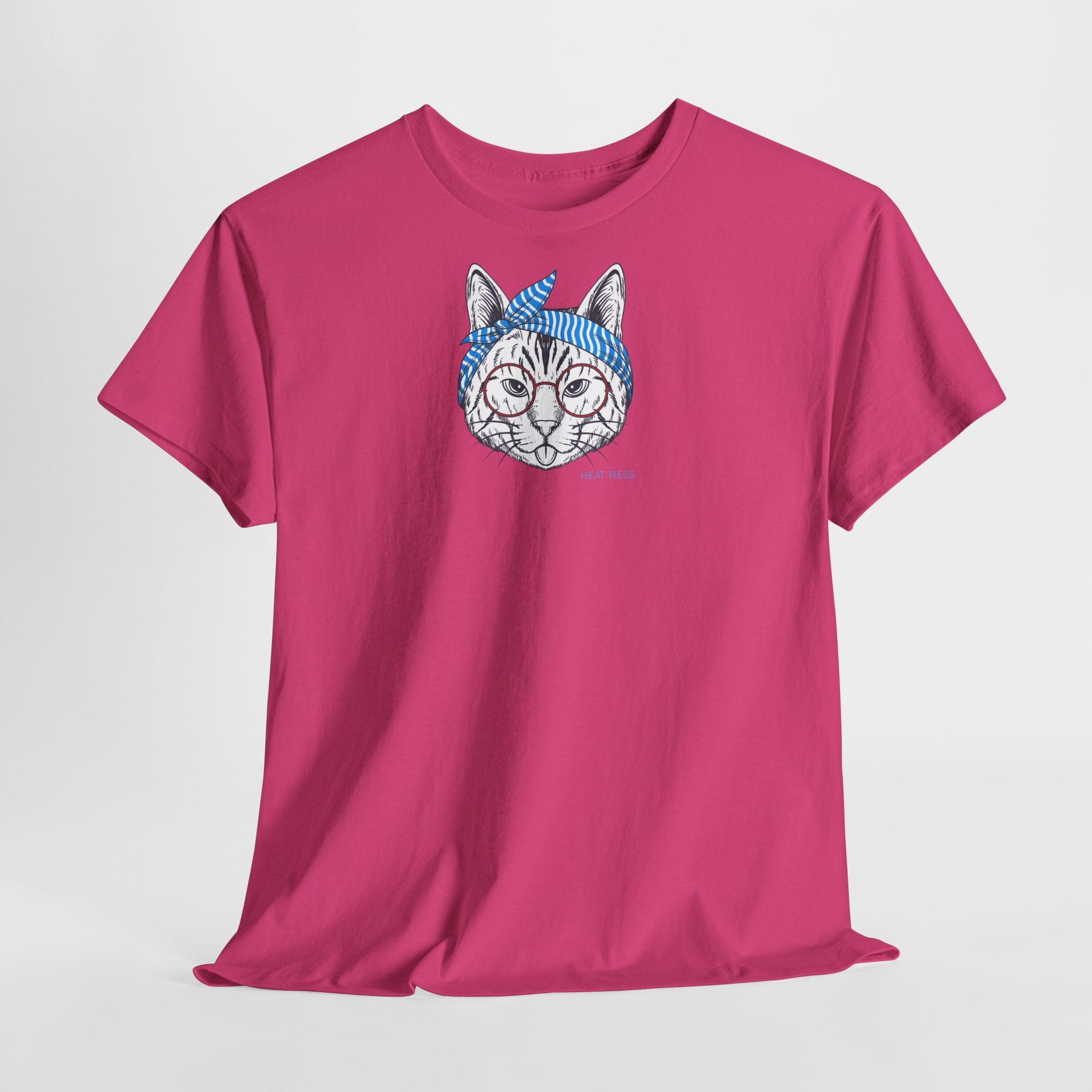 Cat with Bandana T‑Shirt - Heat Mess