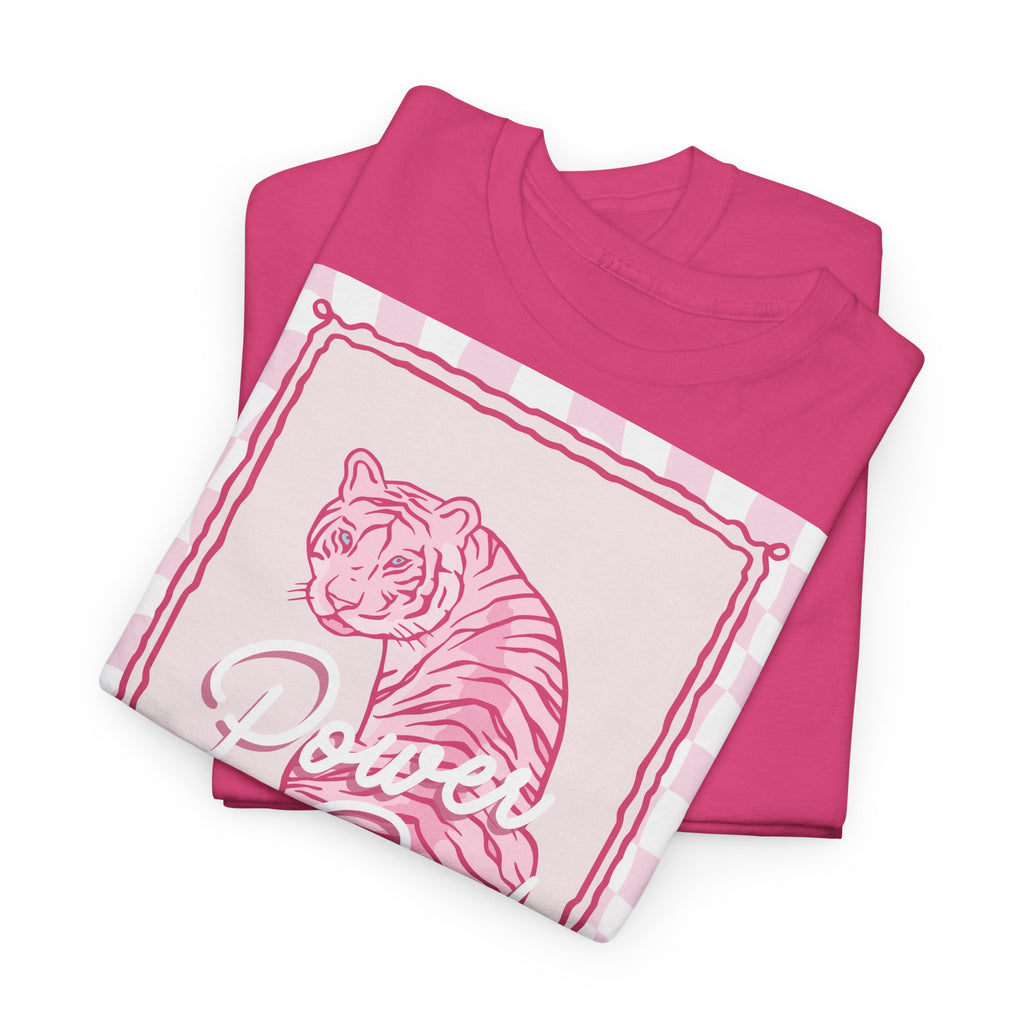 Tiger Power In Pink T-Shirt - Heat Mess