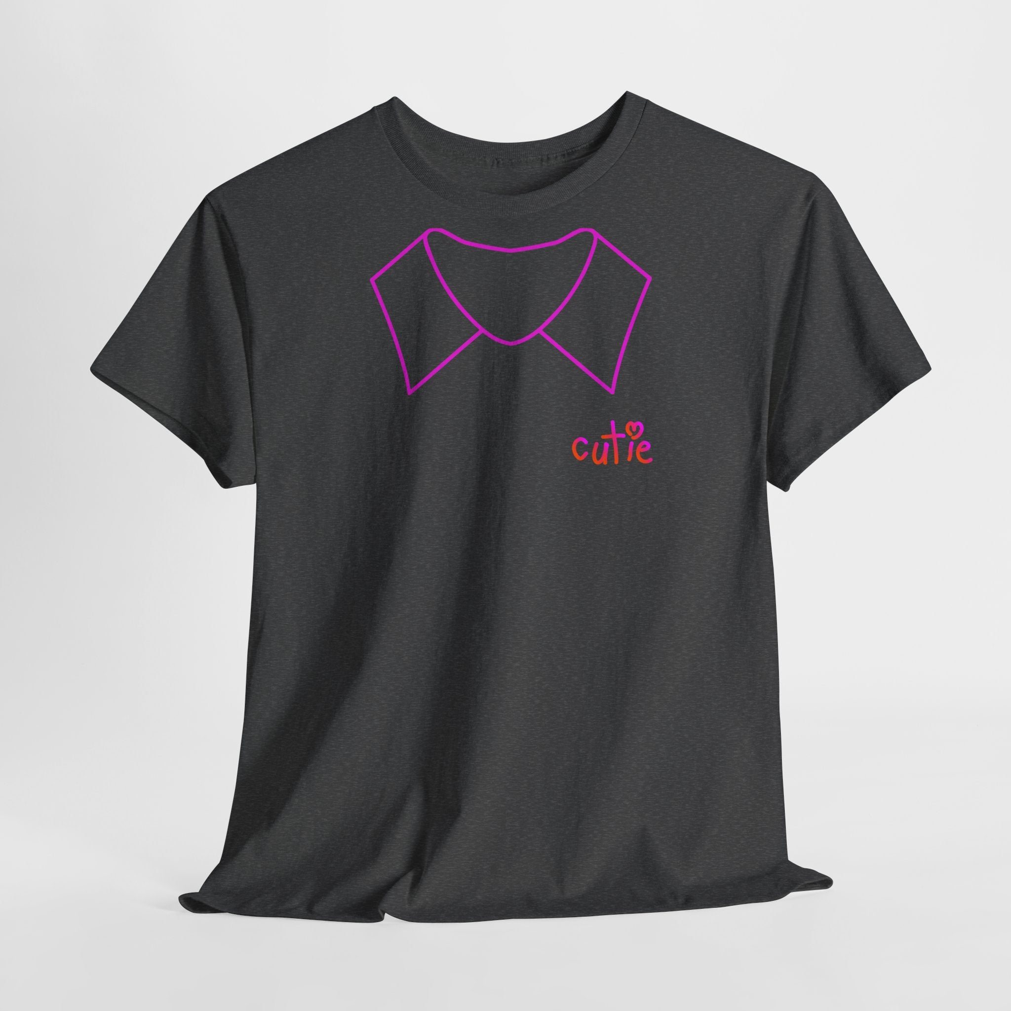 Cutie Pink Collar Tee - Heat Mess