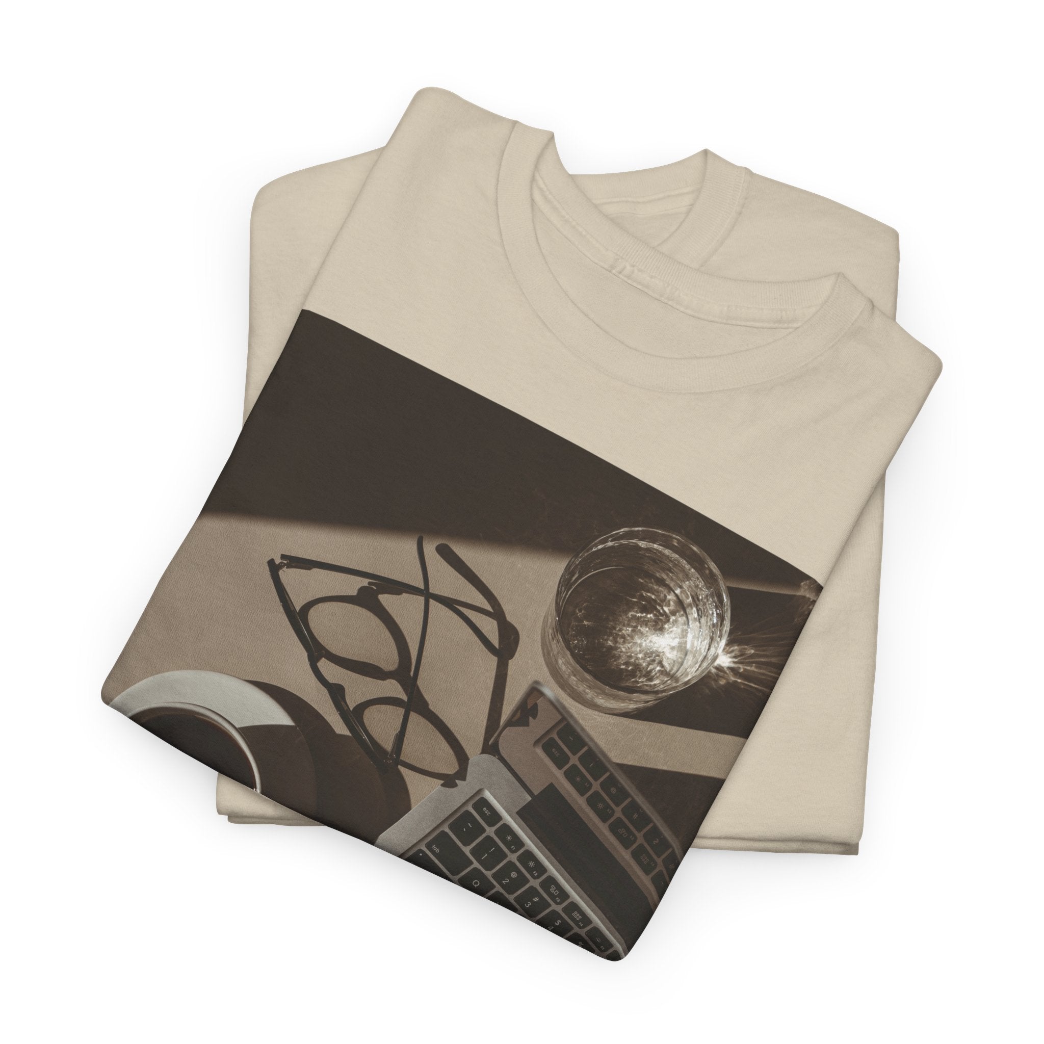 Coffee & Laptop T-Shirt - Heat Mess
