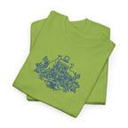 Scenic Cottage Blue Toile T-Shirt - Heat Mess