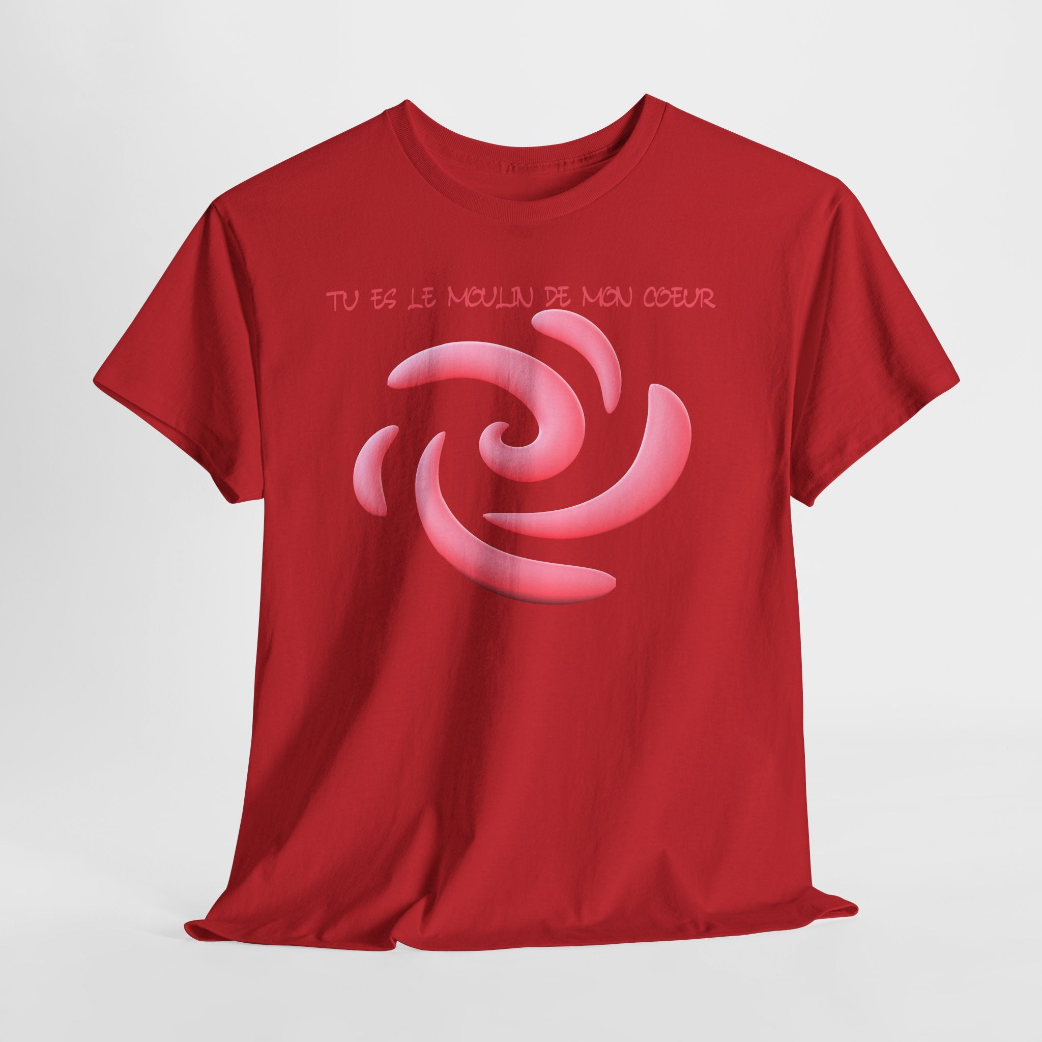 Spiral Heart "Tu es le Moulin de mon Coeur" T‑Shirt - Heat Mess