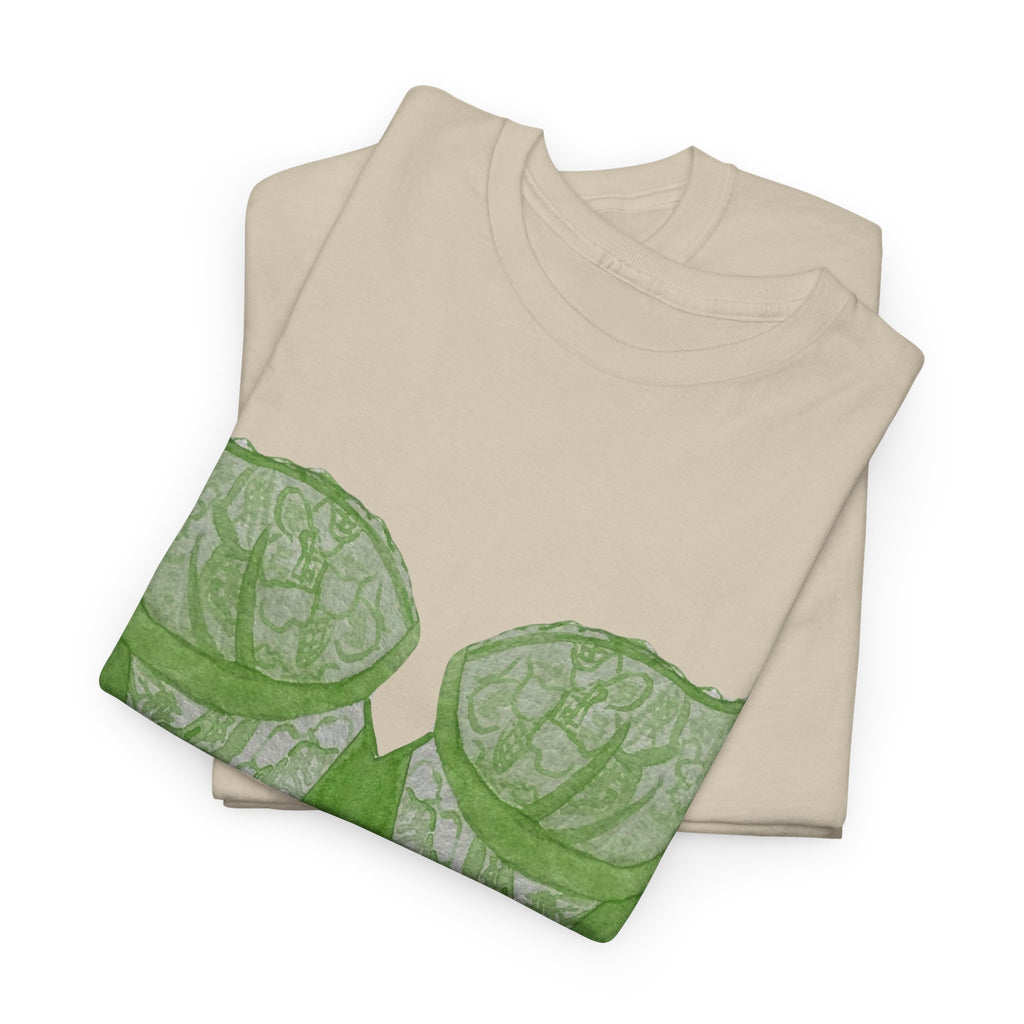 Green Lace Bralette T-Shirt - Heat Mess
