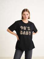 90s Baby Leopard Print T‑Shirt - Heat Mess