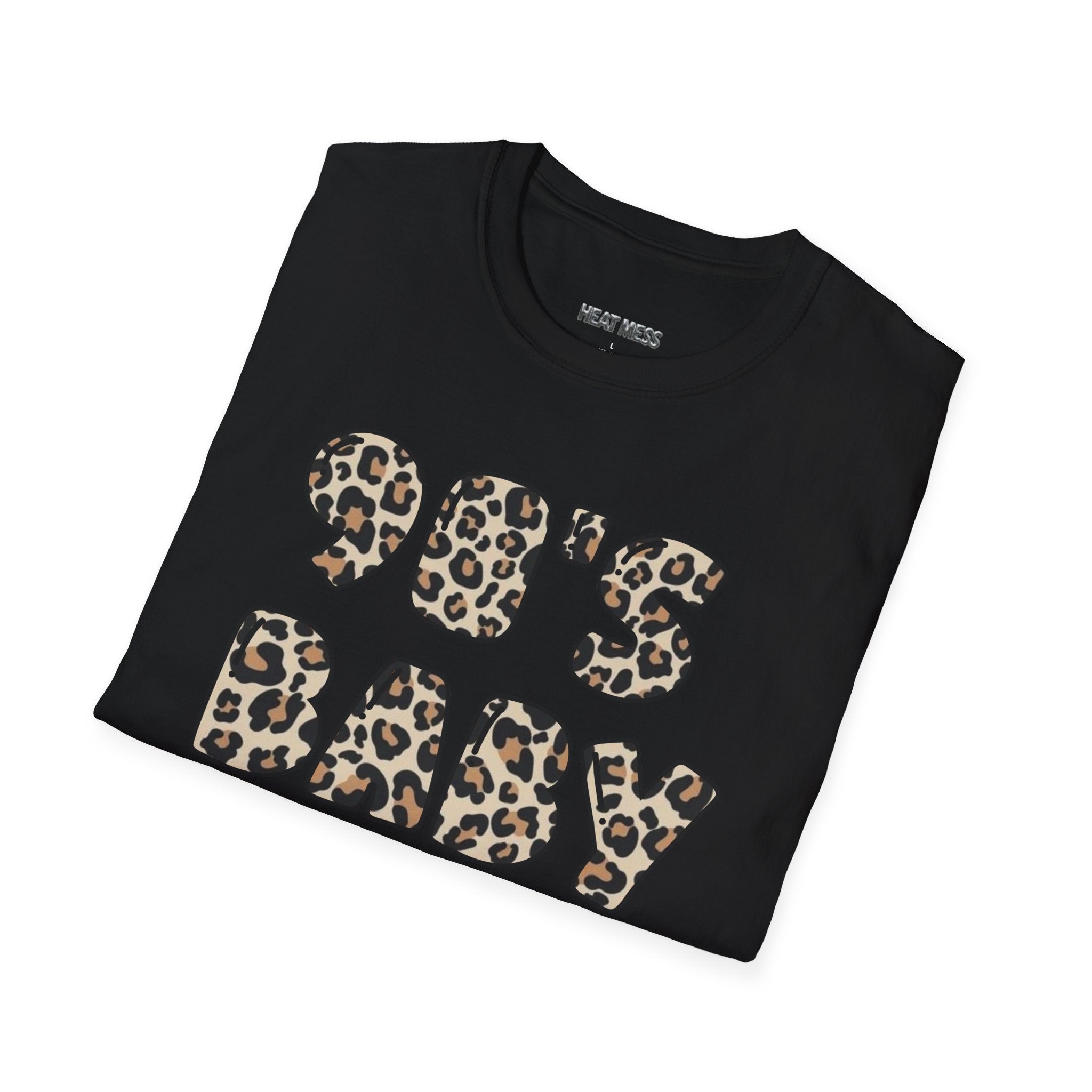 90s Baby Leopard Print T‑Shirt - Heat Mess