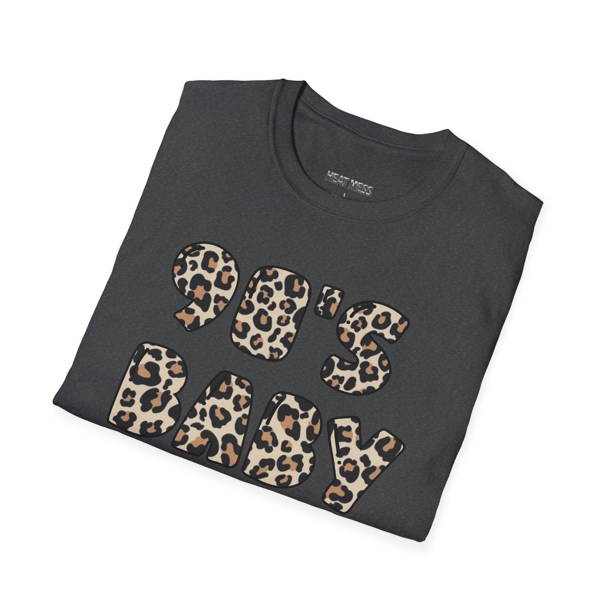 90s Baby Leopard Print T‑Shirt - Heat Mess