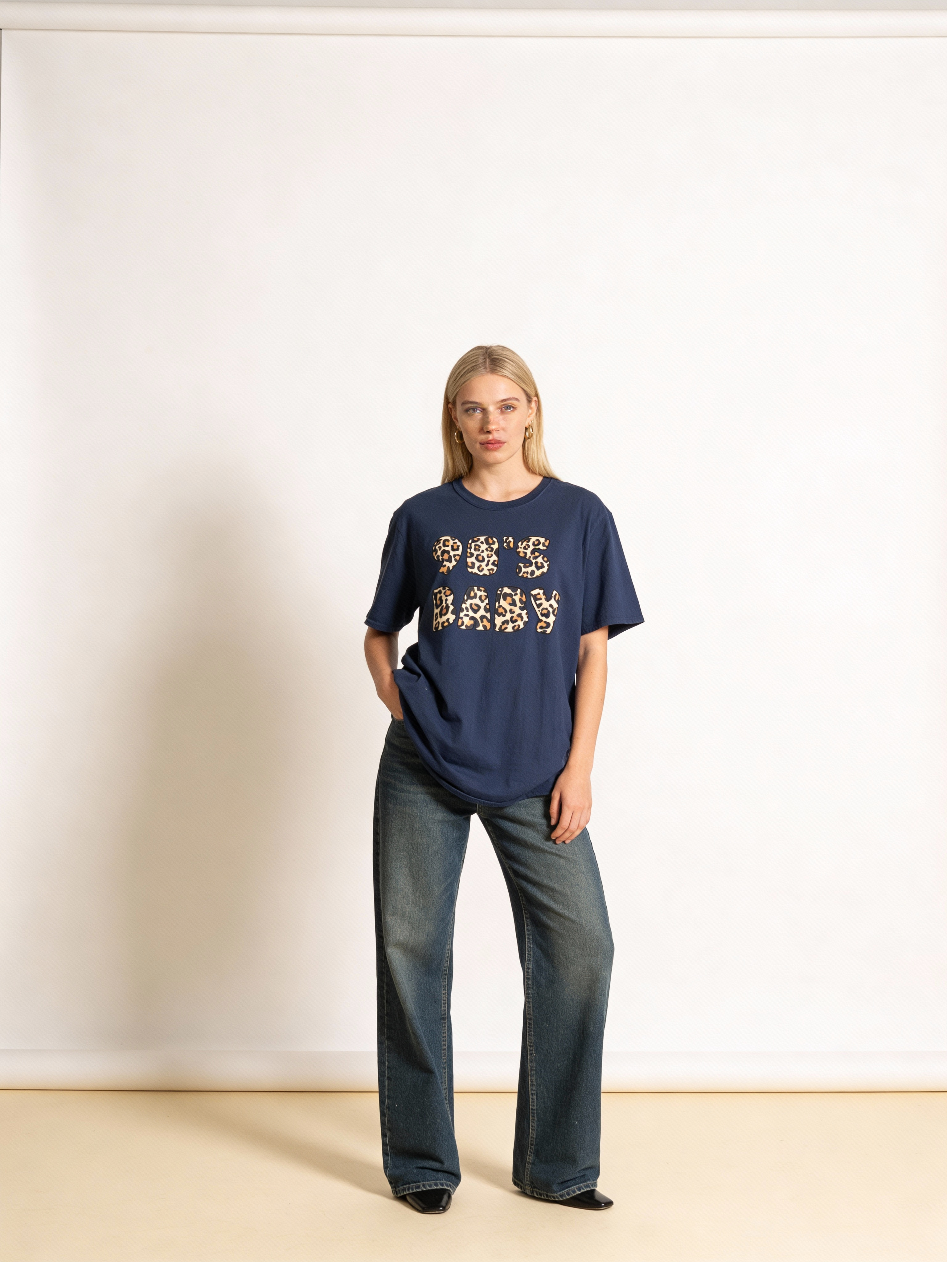 90s Baby Leopard Print T‑Shirt - Heat Mess