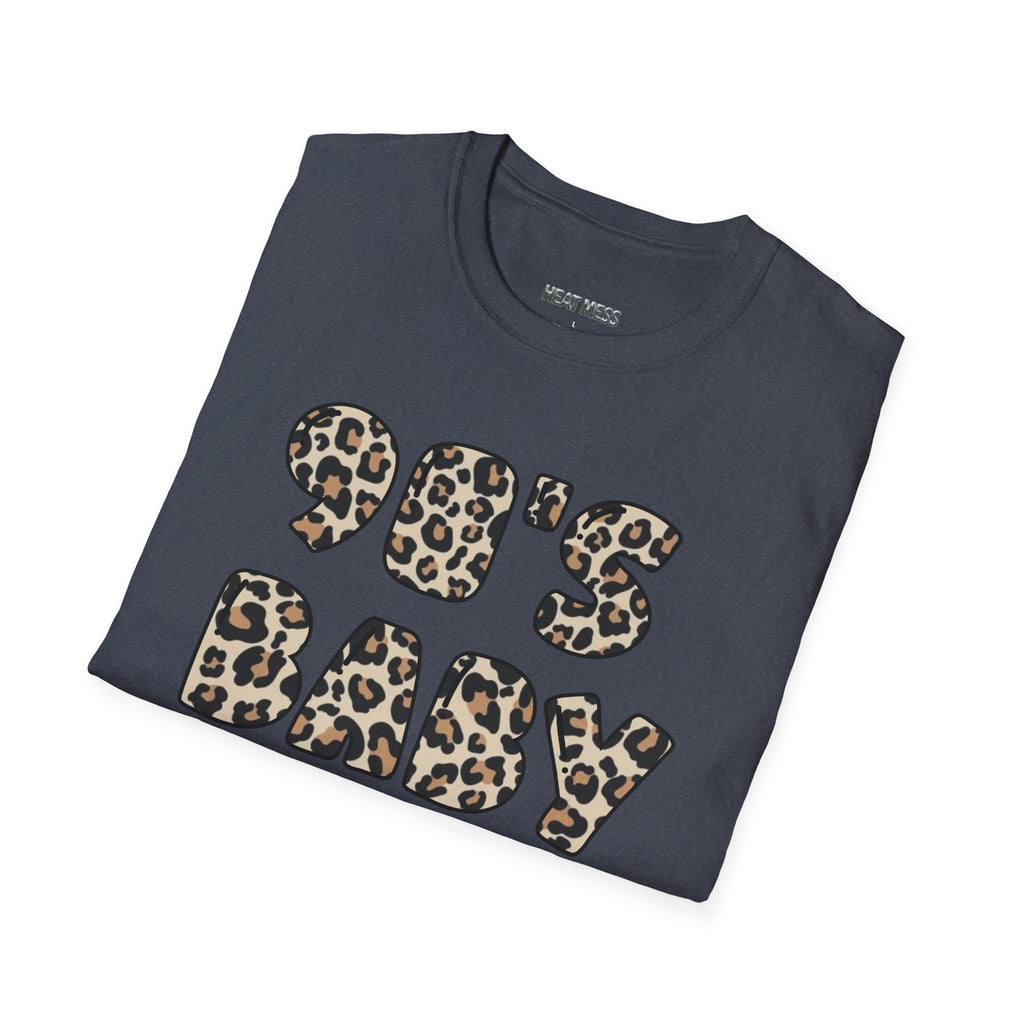 90s Baby Leopard Print T‑Shirt - Heat Mess