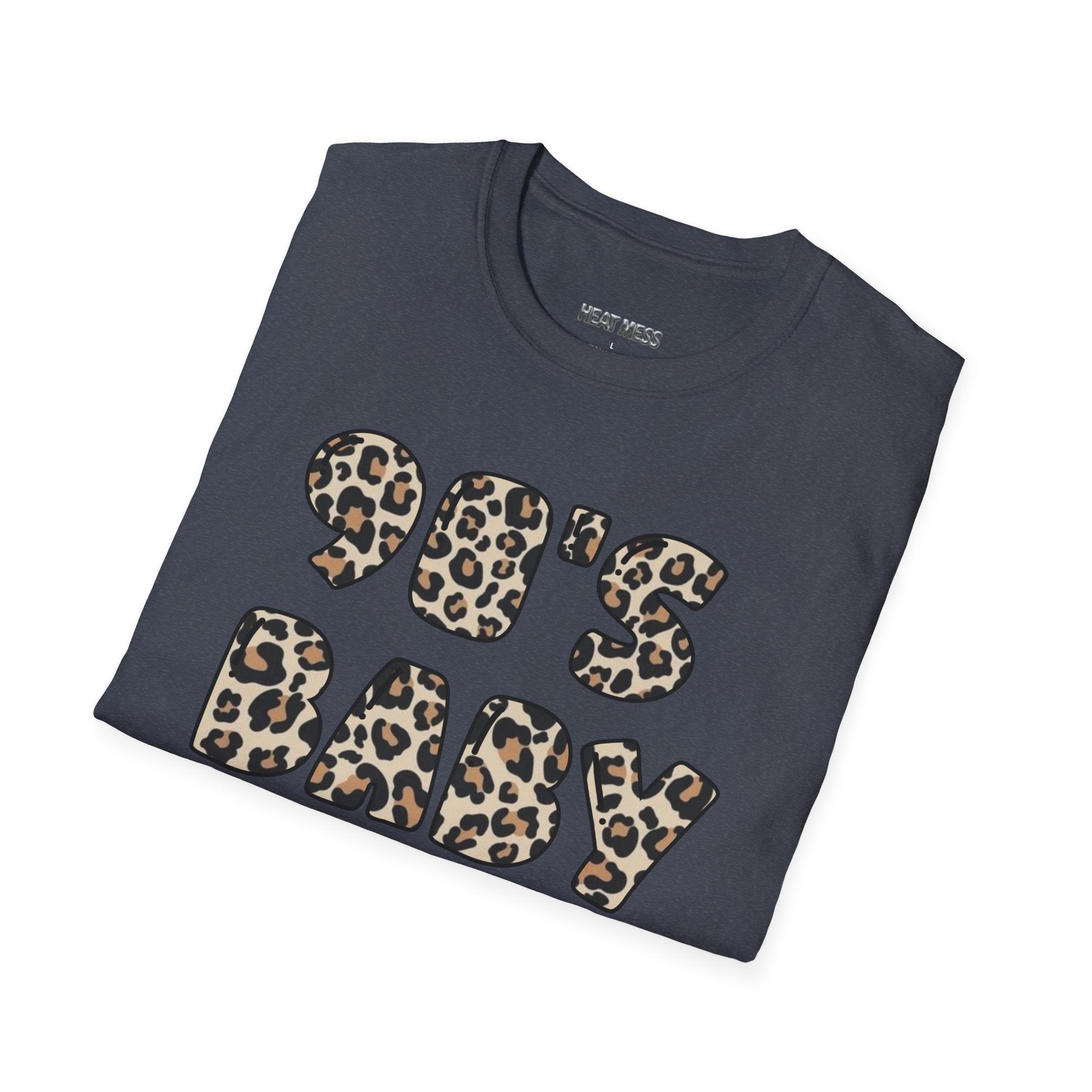 90s Baby Leopard Print T‑Shirt - Heat Mess