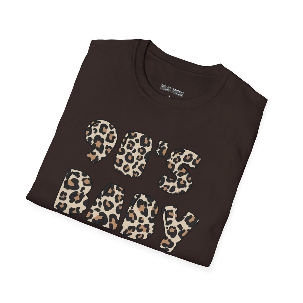 90s Baby Leopard Print T‑Shirt - Heat Mess