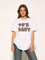90s Baby Leopard Print T‑Shirt - Heat Mess