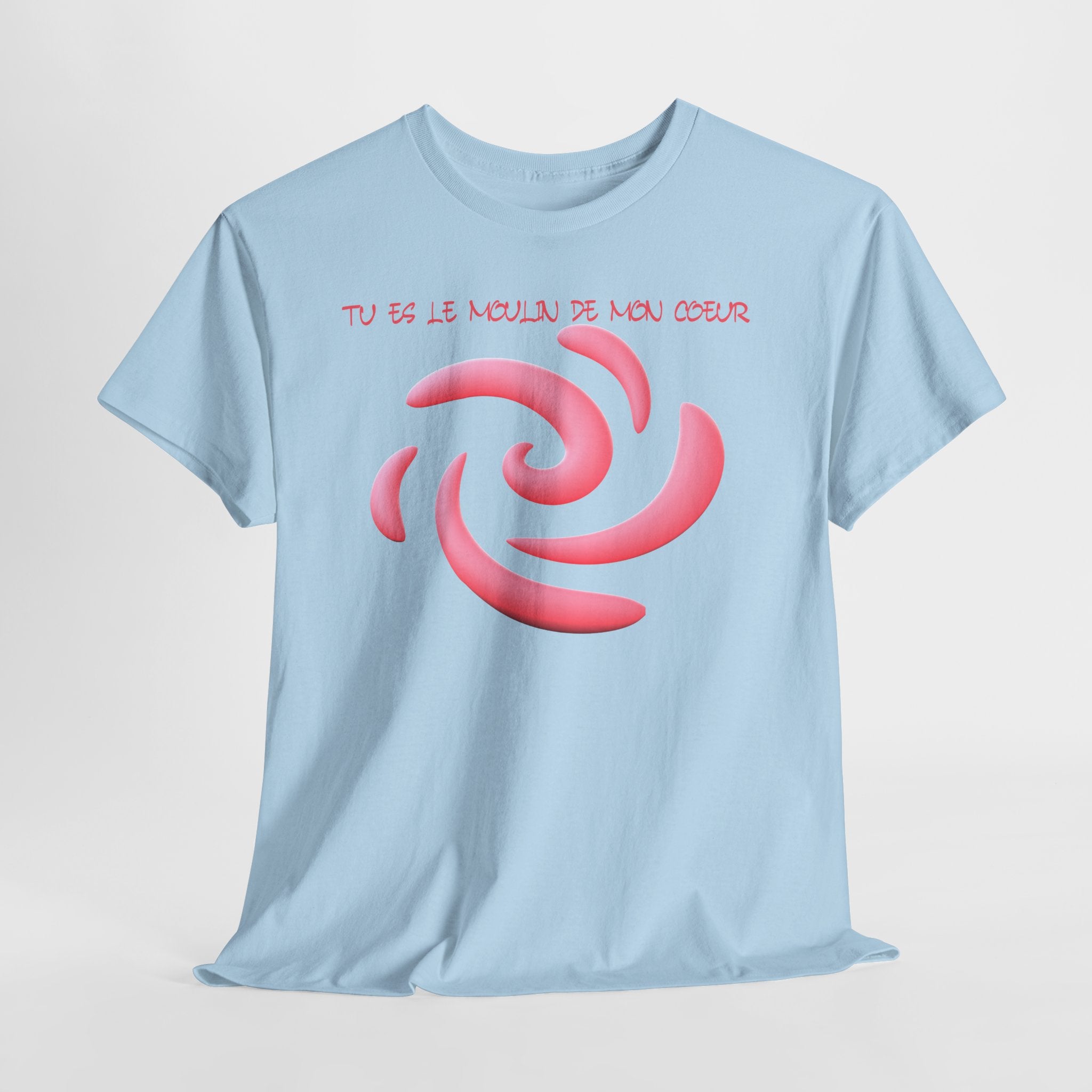 Spiral Heart "Tu es le Moulin de mon Coeur" T‑Shirt - Heat Mess