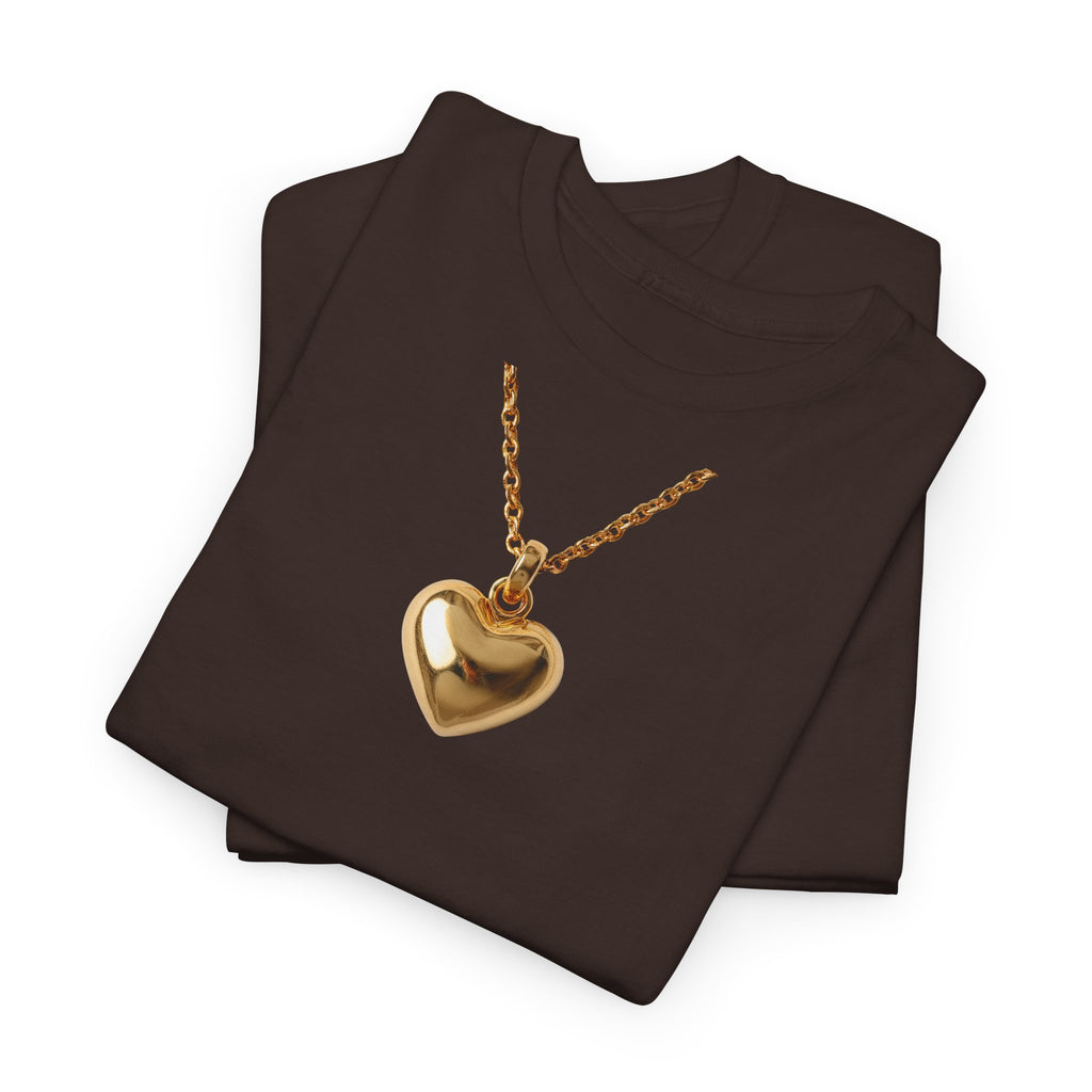 Gold Pendant Necklace T-Shirt - Heat Mess