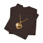 Gold Pendant Necklace T-Shirt - Heat Mess