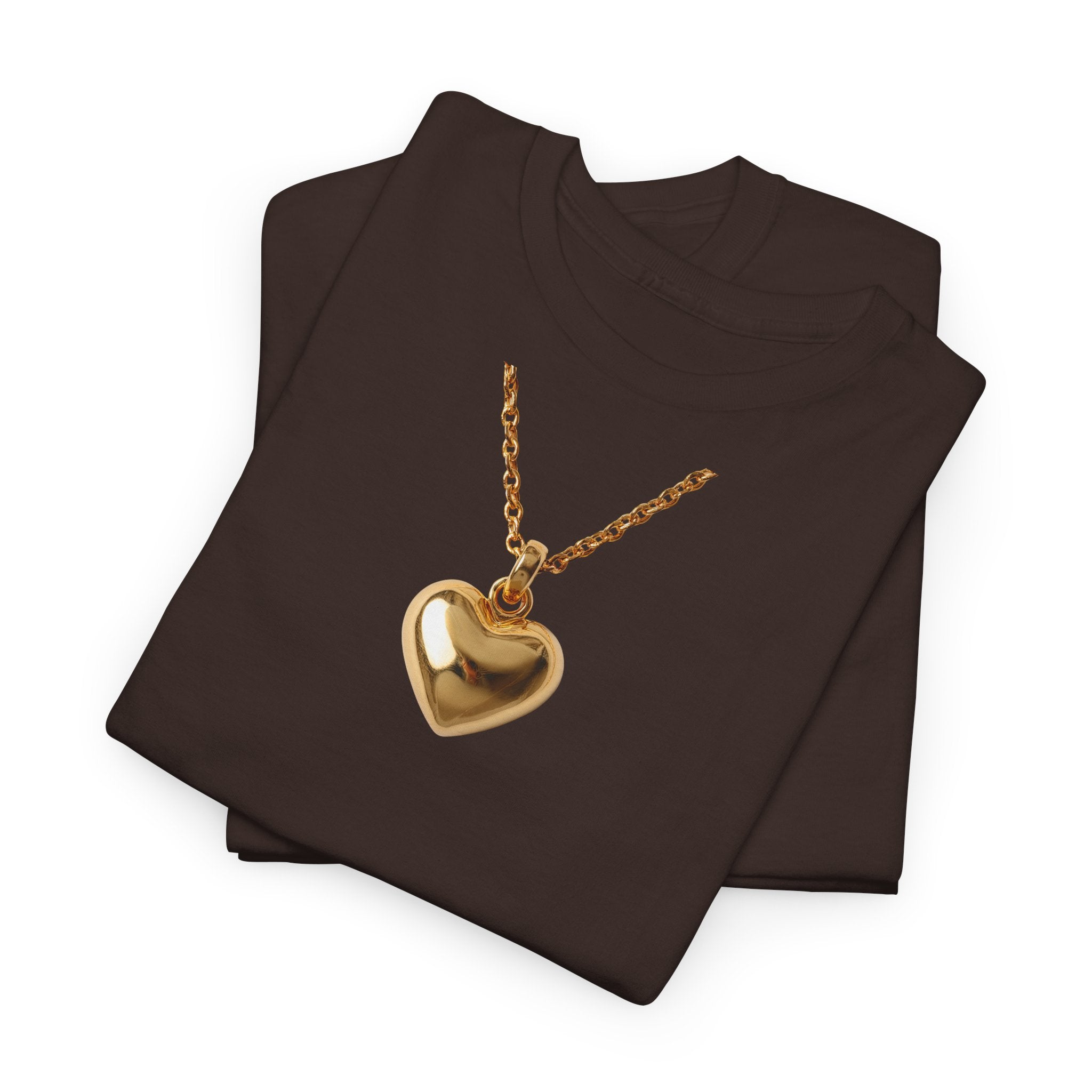 Gold Pendant Necklace T-Shirt - Heat Mess