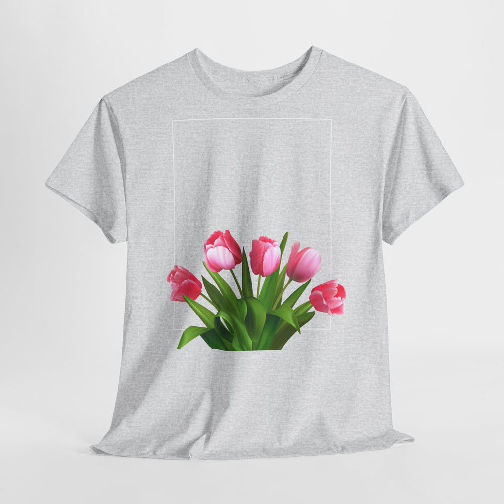 Tulip Bouquet Pink T‑Shirt - Heat Mess