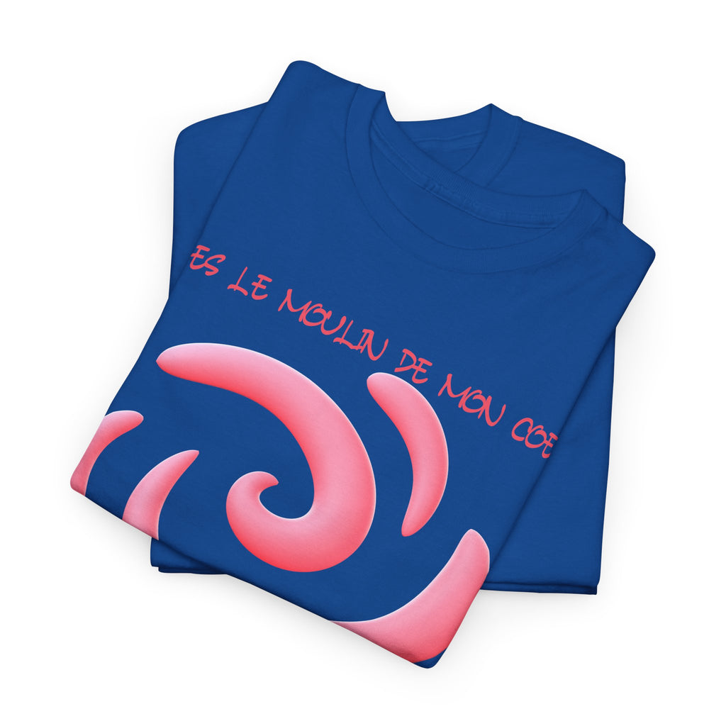 Spiral Heart "Tu es le Moulin de mon Coeur" T‑Shirt - Heat Mess