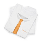Orange Necktie & Collar Design T-Shirt - Heat Mess